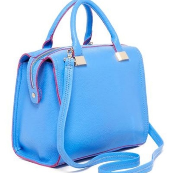 LAST ONE! PH Retro Blue Laser Cut Hole Satchel - Picture 6 of 8